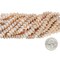 8x6mm Opaque Champagne Glass Bell Flower Beads One Strand apx 25 beads GB-FB35